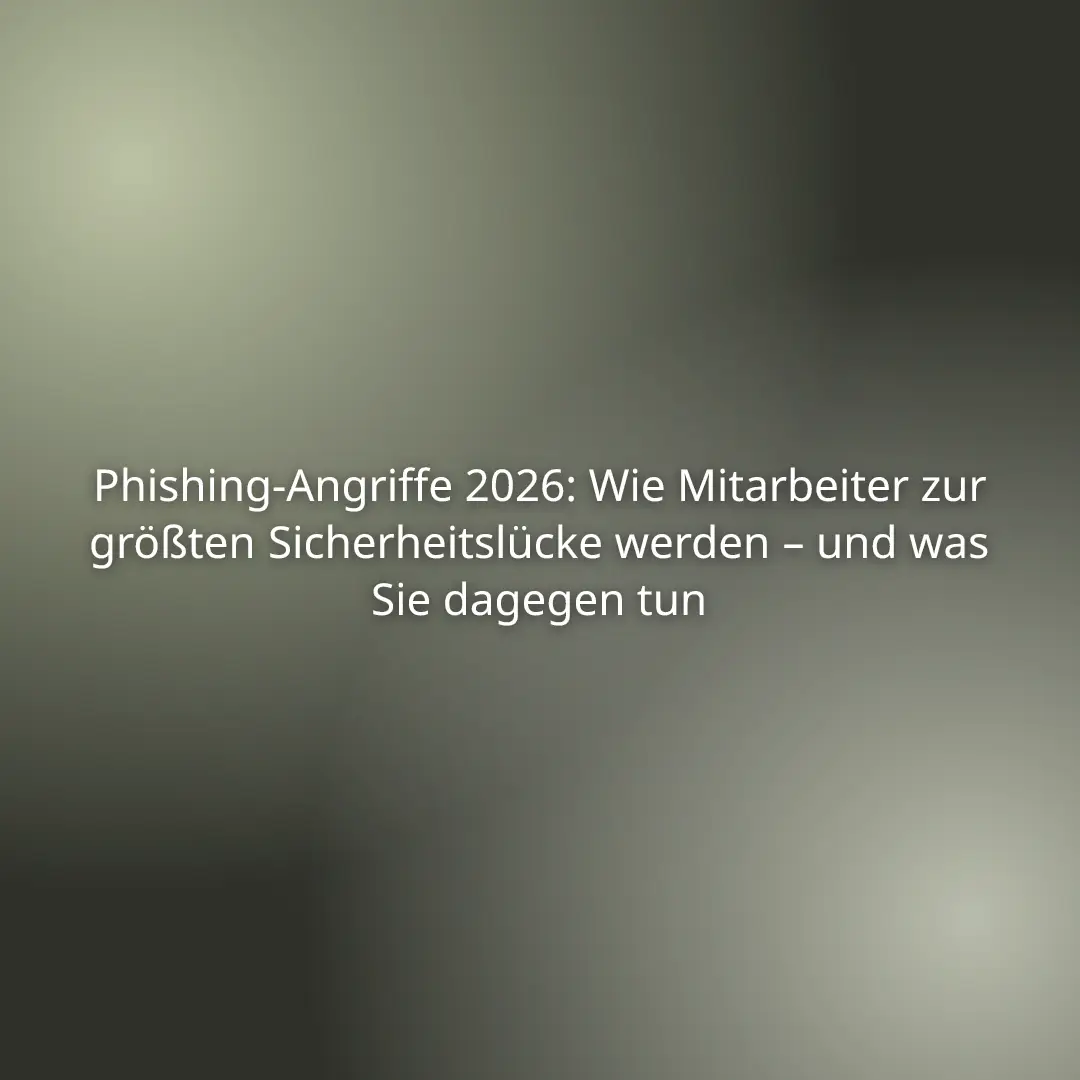 Du betrachtest gerade Phishing-Angriffe 2026: Wie Mitarbeiter zur größten Sicherheitslücke werden – und was Sie dagegen tun